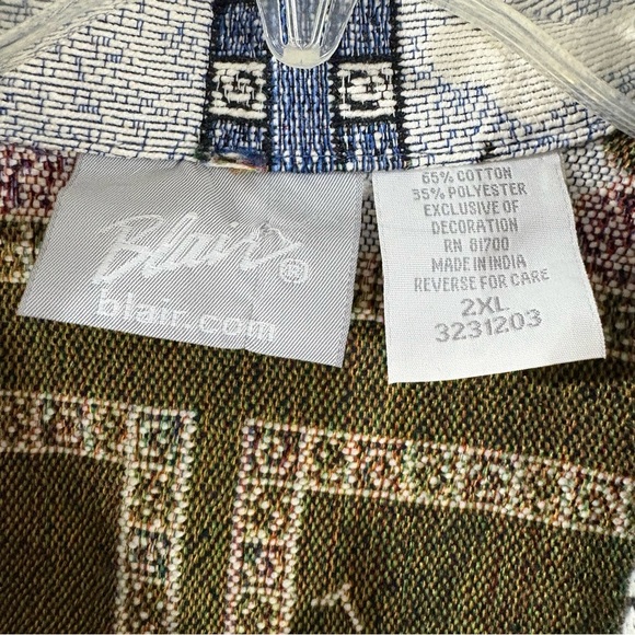Vtg 90s Blair Nautical Sailboat Lighthouse Tapestry Jacket Lined Sz 2XL Coastal - Picture 6 of 14